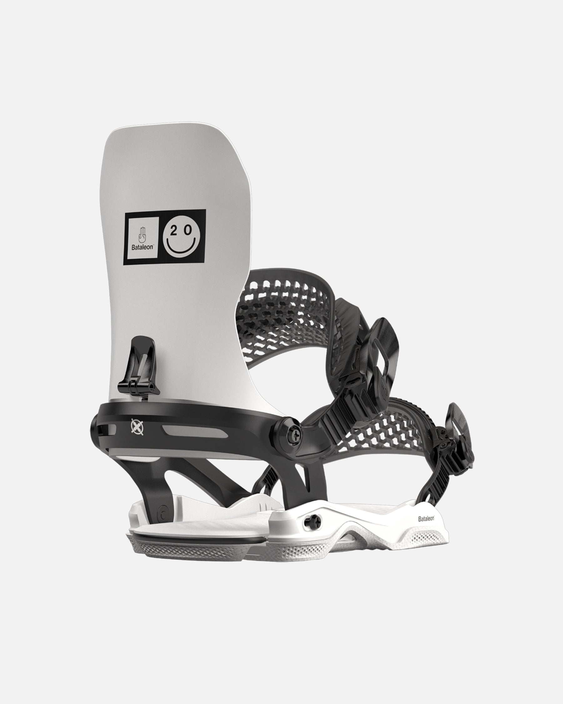 Bataleon Twenty Y Binding Asymwrap 2023-2024 white mens snowboard bindings two