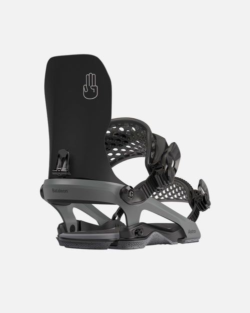 Men's snowboard bindings in black. Astro Fullwrap 2025 | Bataleon Snowboards™ 2025.
