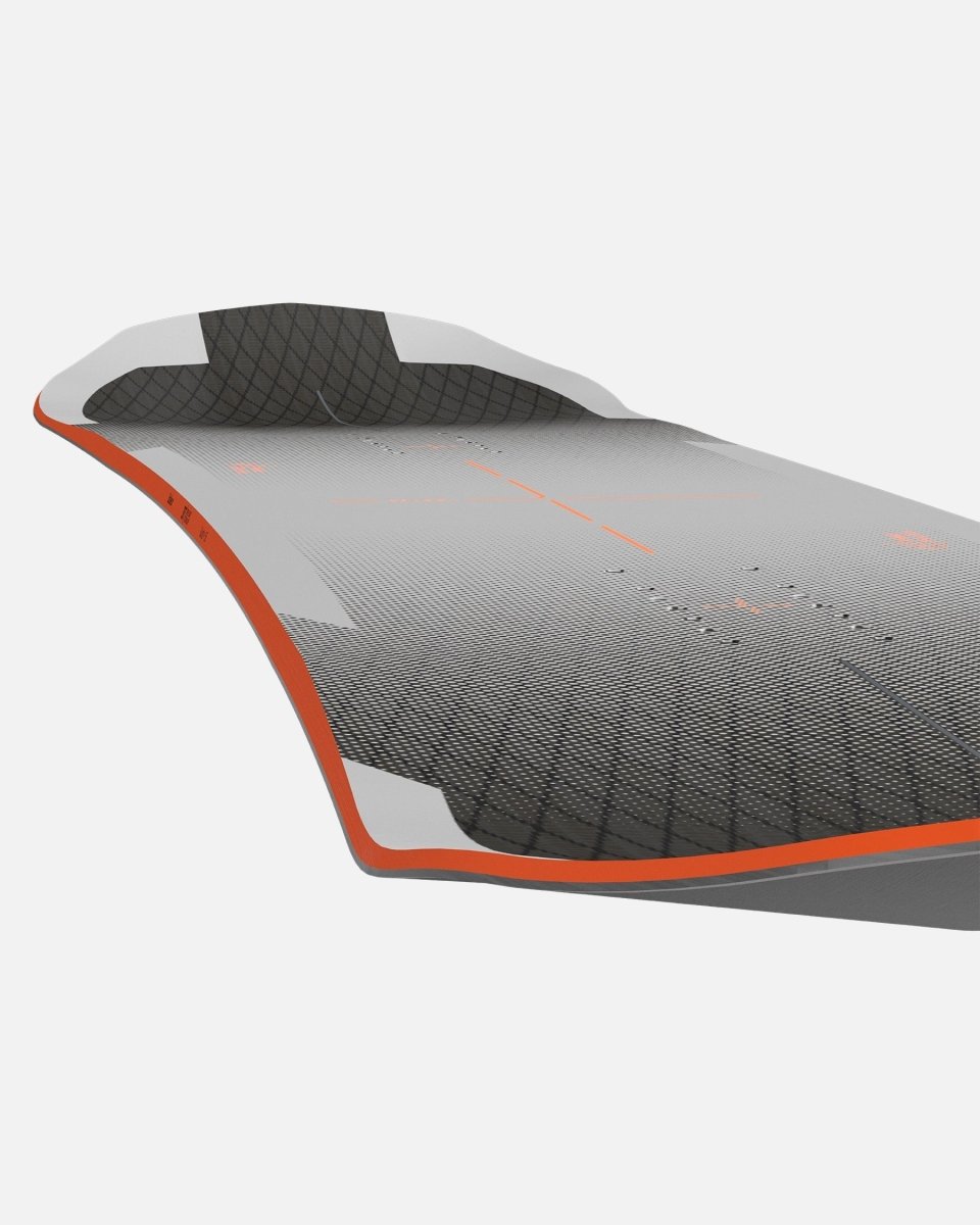 Men snowboard in grey and orange. Goliath+ 2025 | Bataleon Snowboards™ 2025.