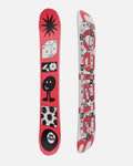 Bataleon women's snowboards in red and white. Moodboard 2025 | Bataleon Snowboards™ 2025.