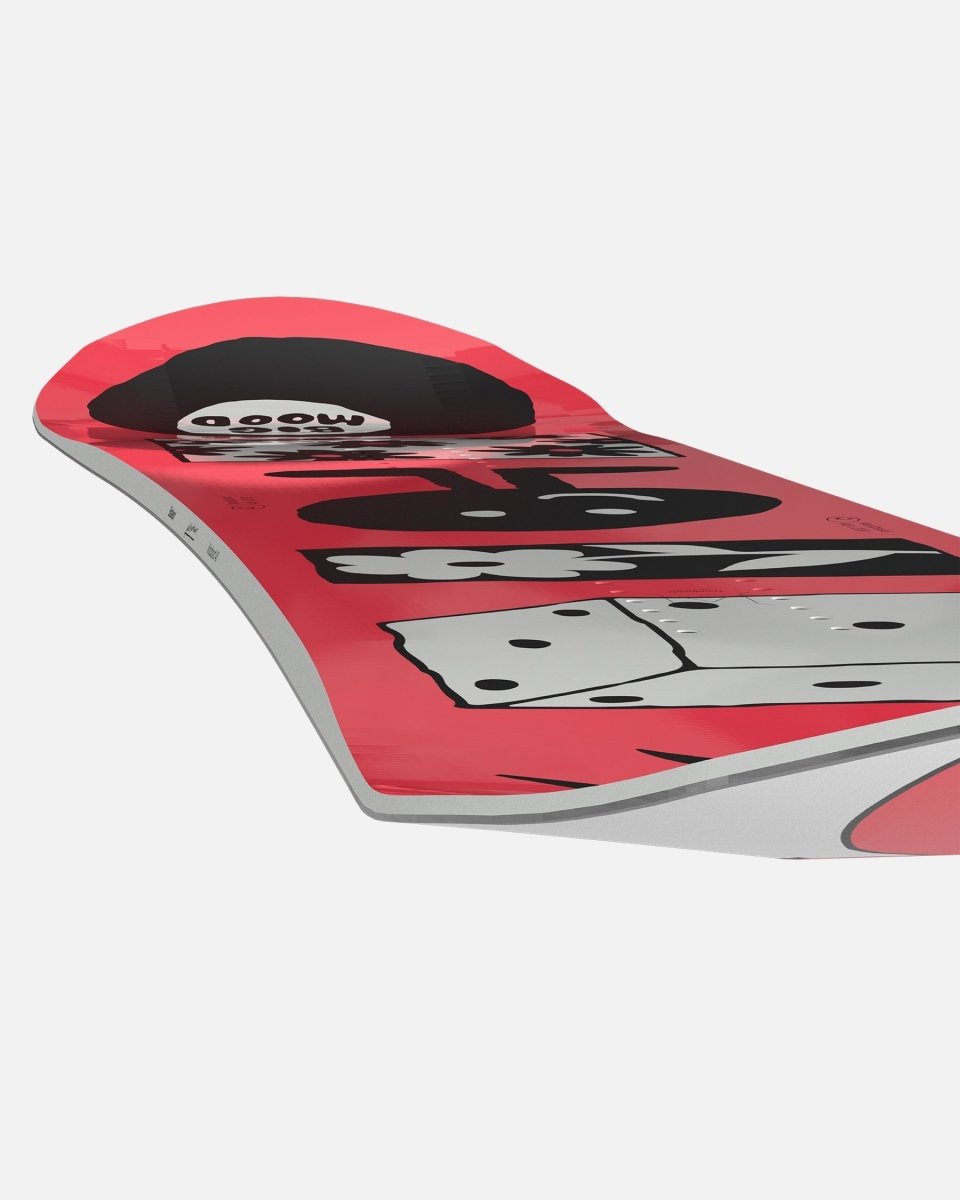 Women snowboard in red and white. Moodboard 2025 | Bataleon Snowboards™ 2025.