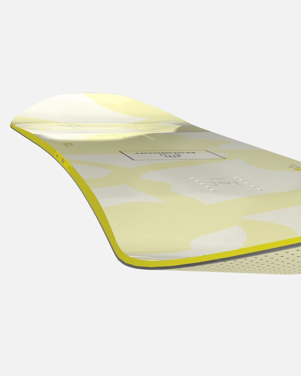 Women snowboard in yellow and white. Spirit 2025 | Bataleon Snowboards™ 2025.