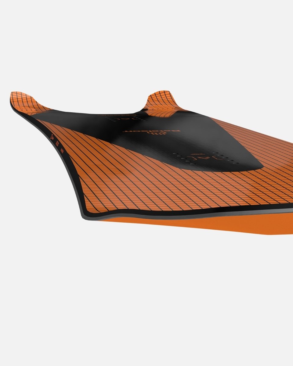 Kids beginner snowboards in orange and black. Surfer Mini 2025 | Bataleon Snowboards™ 2025.
