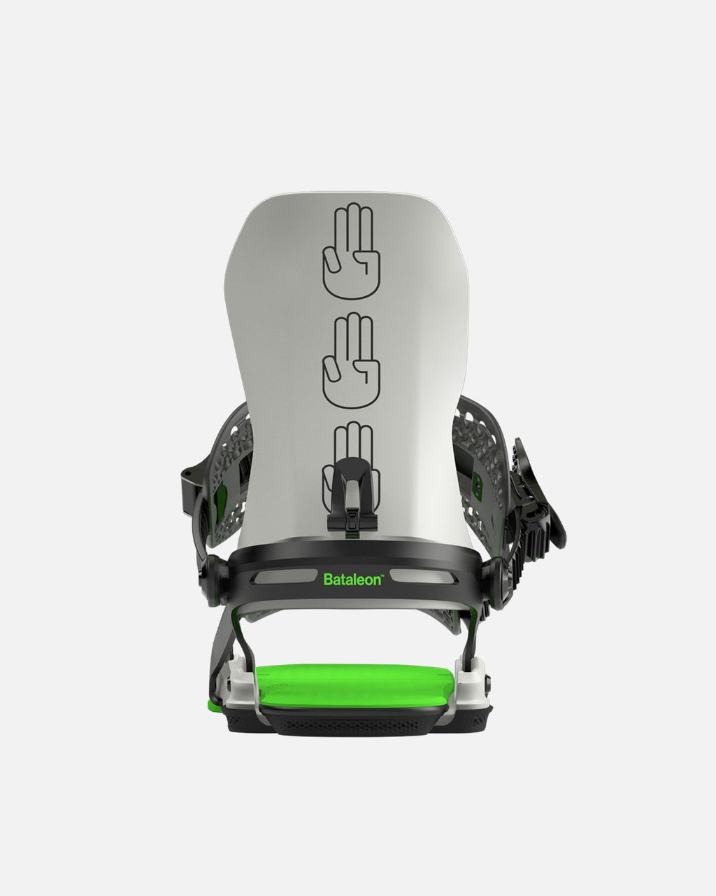 Bataleon blaster Asymwrap 2023-2024 glacier gray neon green mens snowboard bindings four