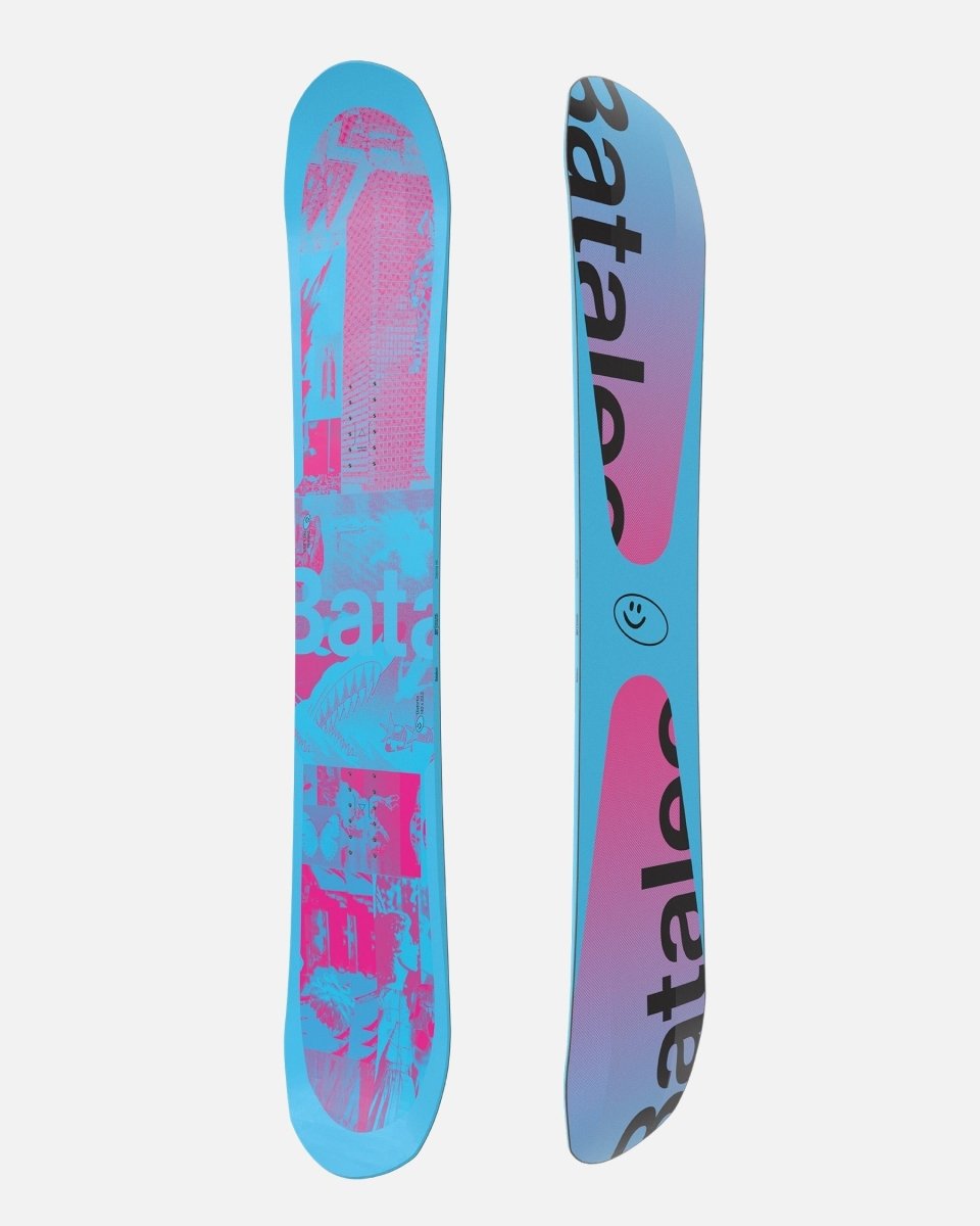Bataleon women's snowboards in pink and blue. Distortia 2025 | Bataleon Snowboards™ 2025.