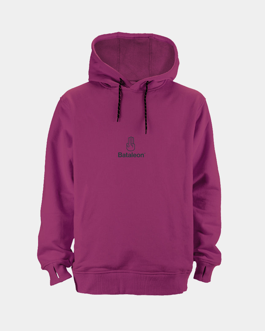 Bataleon Snowproof hoodie violett 2021-2022 frontside product photo by bataleon snowboards